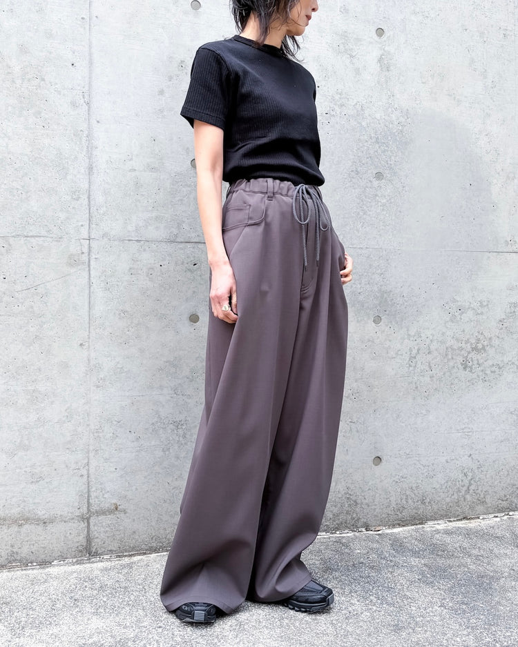 ASTRAET / ポケット/ダーツ イージーワイドパンツ / DK.GRAY / 54142020022