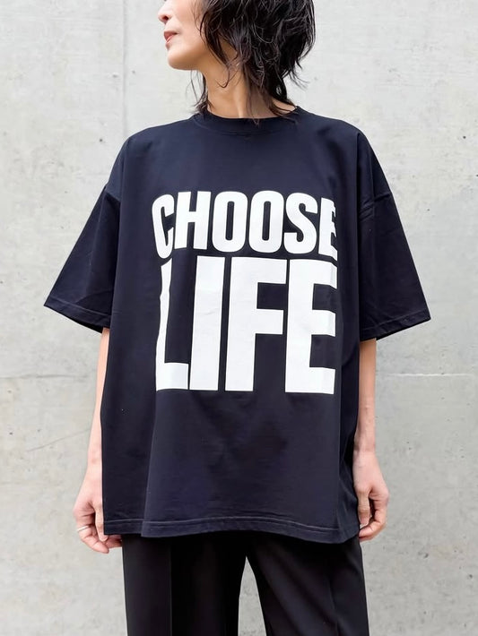 KATHARINE HAMNETT / SLOGAN BIG TEE / NAVY / TKH-T01