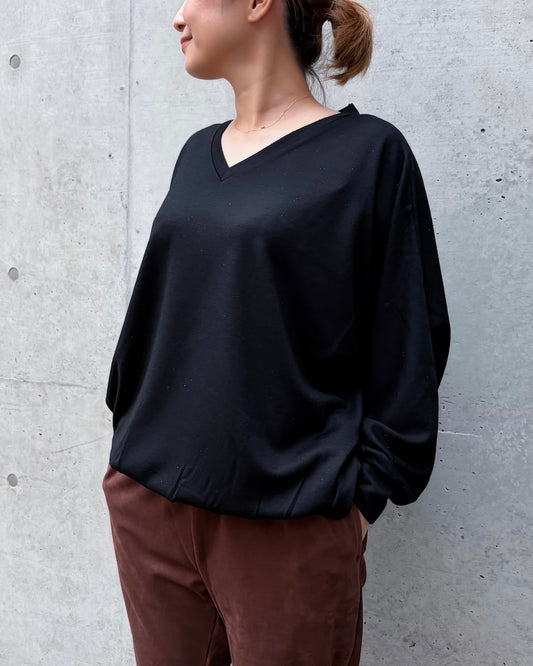 COGTHEBIGSMOKE / ORI V/N TOP / BLACK