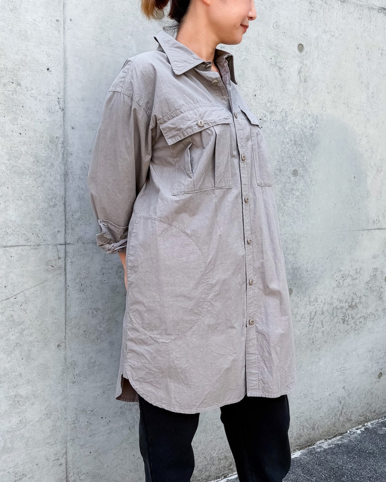 KATHARINE HAMNETT / LONGLENGTH WASHIED OUT SHIRT / GRAYGE / 26A-TKH-11