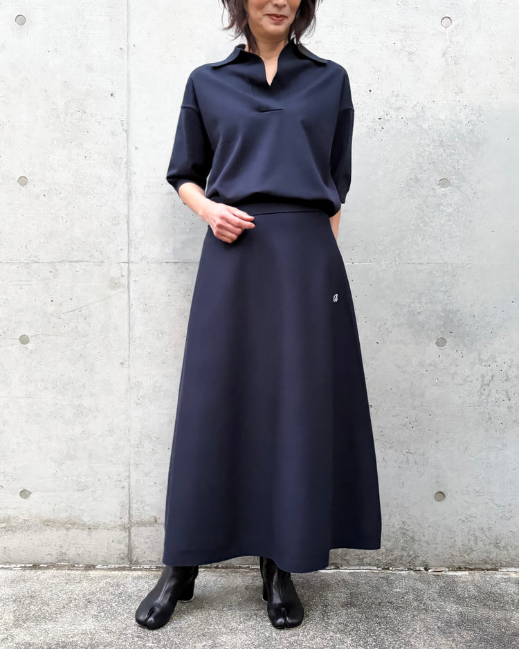 MADISONBLUE / KNIT FLARE SKIRT / NAVY / MB261-8005