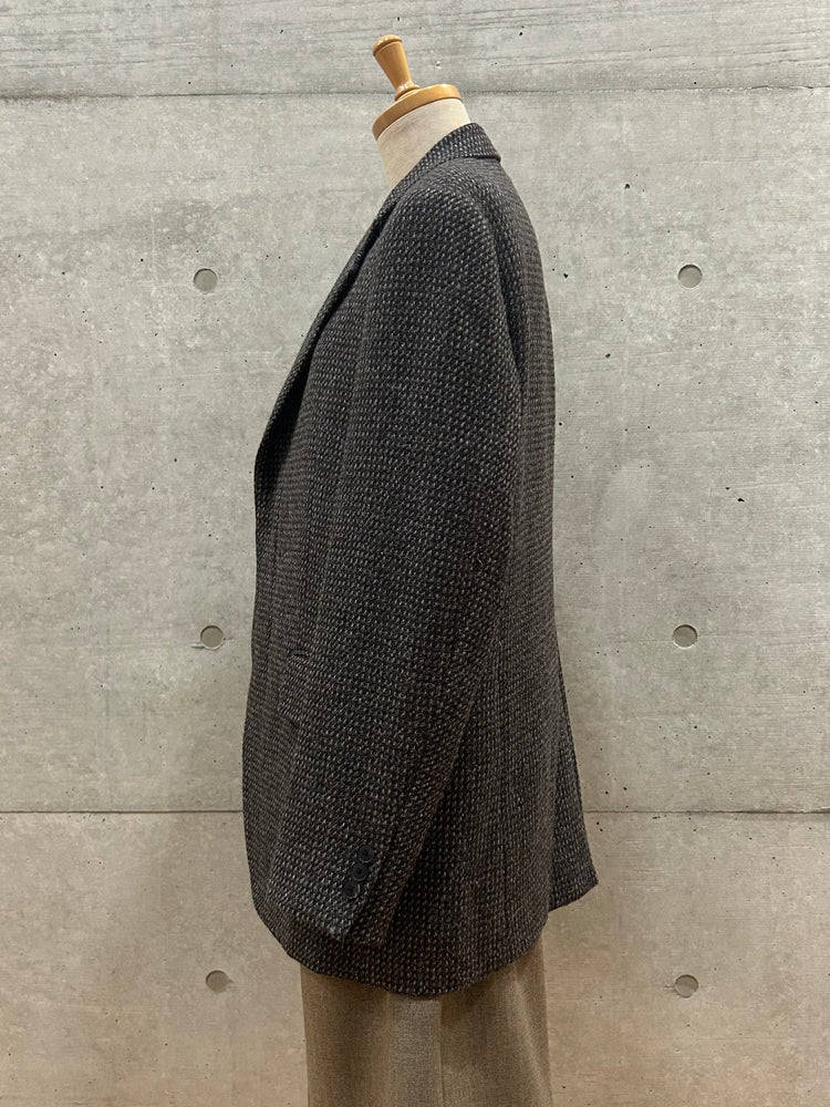 AURALEE / ALPACA WOOL SILK TWEED OVER JACKET / GRAY BROWN HAIRLINE  / A25AJ05LS