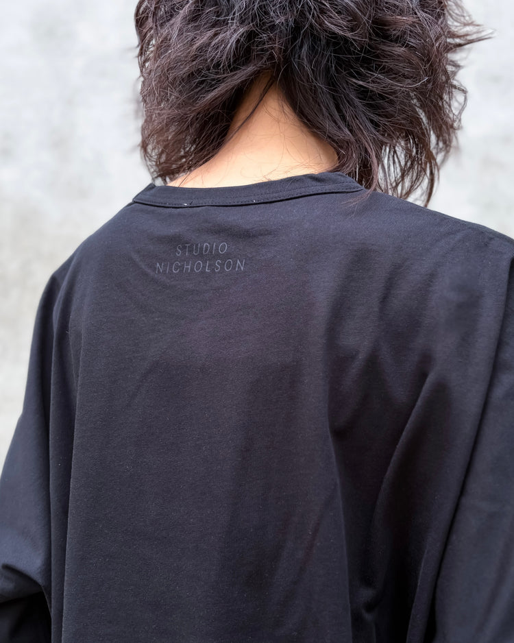 STUDIO NICHOLSON / LOOP LONG SLEEVE T-SHIRT / BLACK
