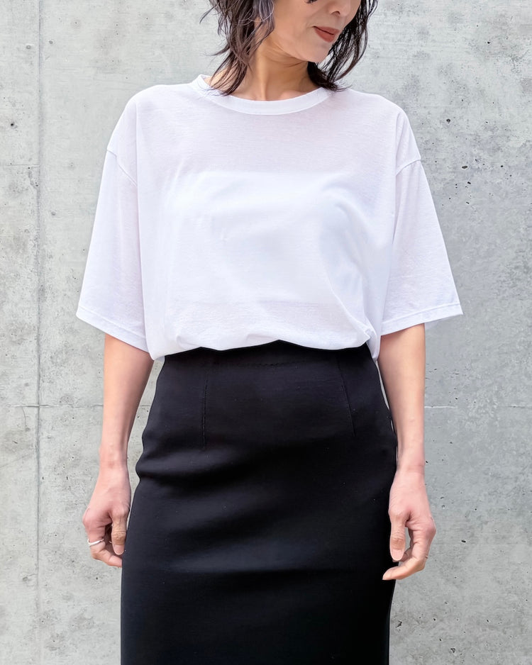 08sircus / Sheer cotton over tee / White / S26SS-CS01