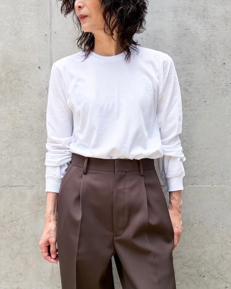AURALEE / SEAMLESS LONG SLEEVE TEE / WHITE / A00T05ST