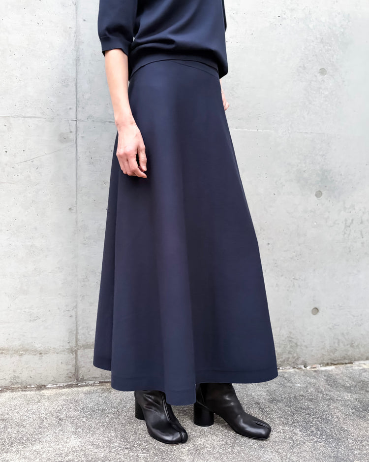 MADISONBLUE / KNIT FLARE SKIRT / NAVY / MB261-8005