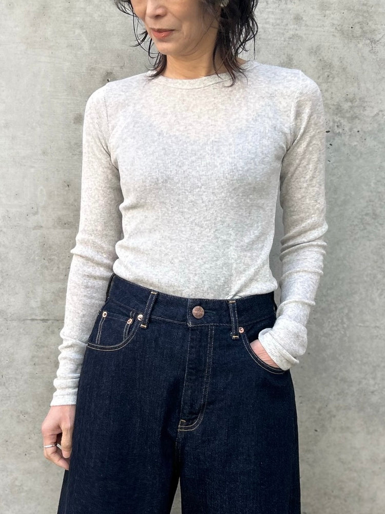 INSCRIRE / Gauze teleco long sleeve Tee / l.gray / I26SS-CUT3