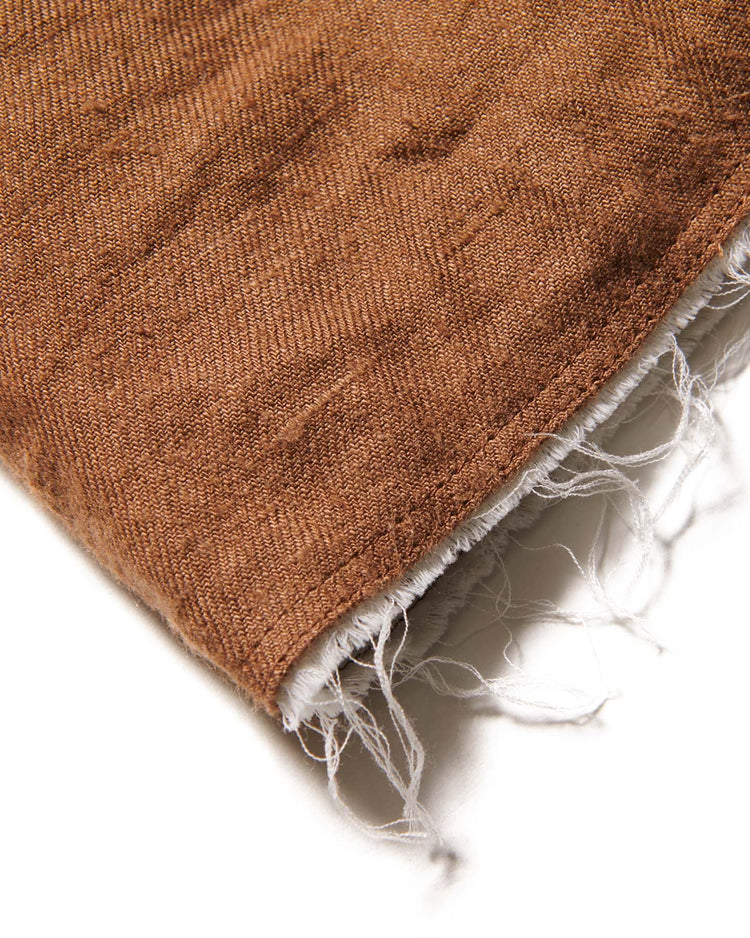 uniform experiment / BRUSHED LINEN CUT-OFF JACKET / BROWN / UE-252003