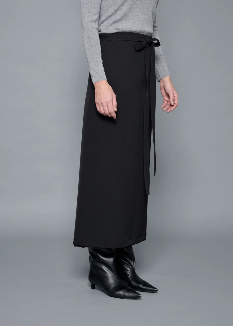 COGTHEBIGSMOKE / MINA DOUBLE WRAP SKIRT / BLACK