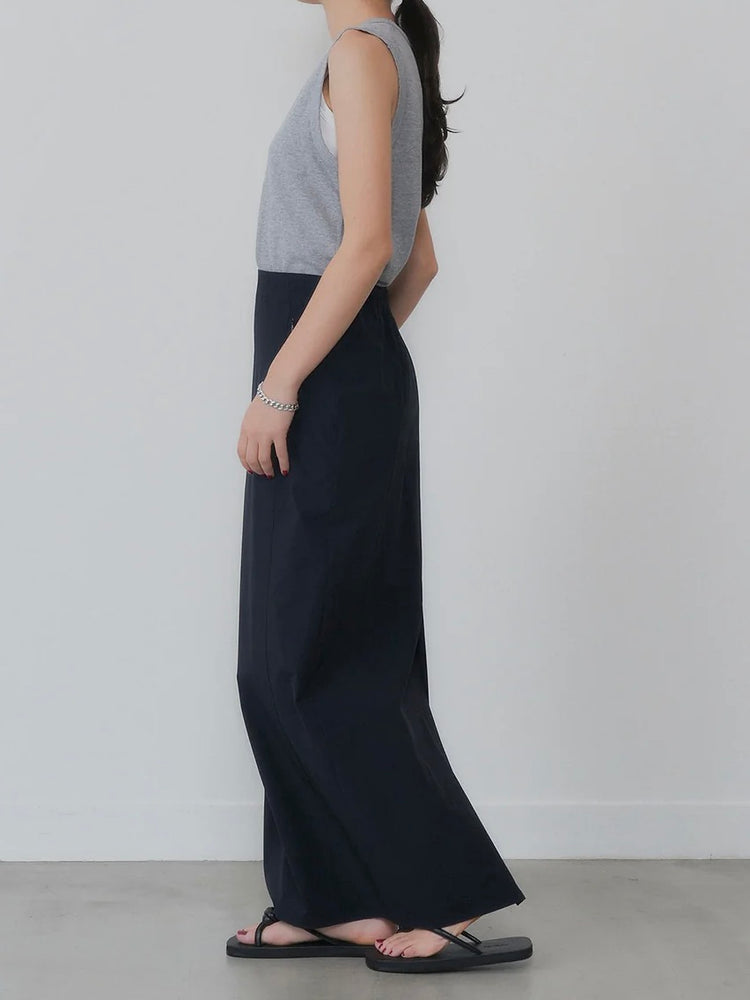 THE SHINZONE / 4WAY STRETCH LONG SKIRT / BLACK / 26MMSSK05