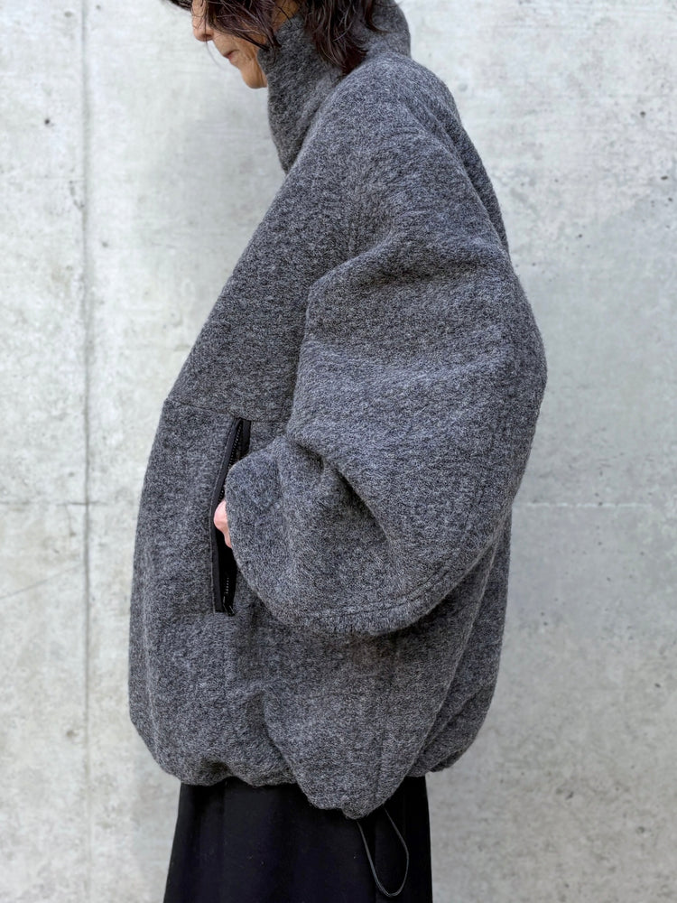 CLANE / SLIVER HALF ZIP TOPS / GRAY / 19105-1422