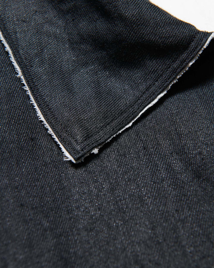 uniform experiment / BRUSHED LINEN CUT-OFF JACKET / BLACK / UE-252003