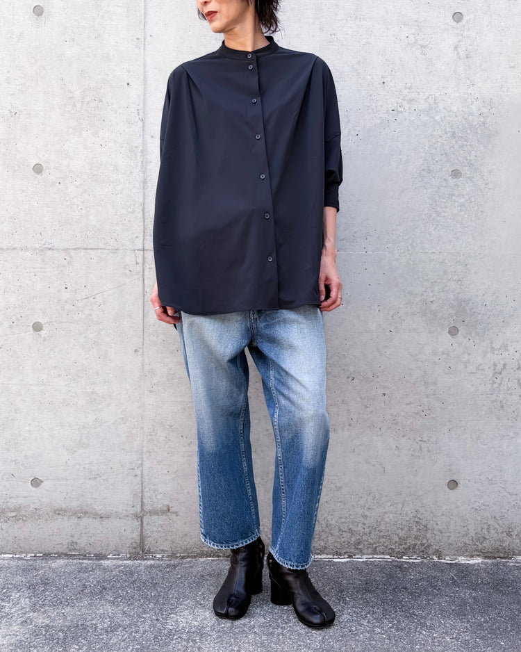 COGTHEBIGSMOKE / OLGA BAND COLLAR SHT / BLACK
