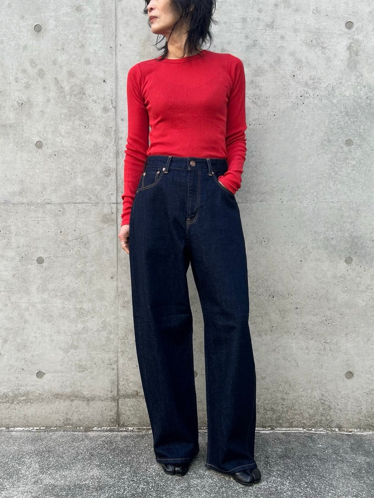 INSCRIRE / Gauze teleco long sleeve Tee / red /I26SS-CUT3