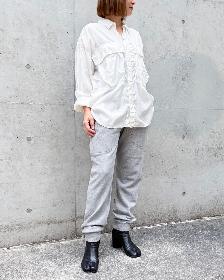 KATHARINE HAMNETT / PARACHUTE LONG TAIL SHIRT / WHITE / TKH-S90