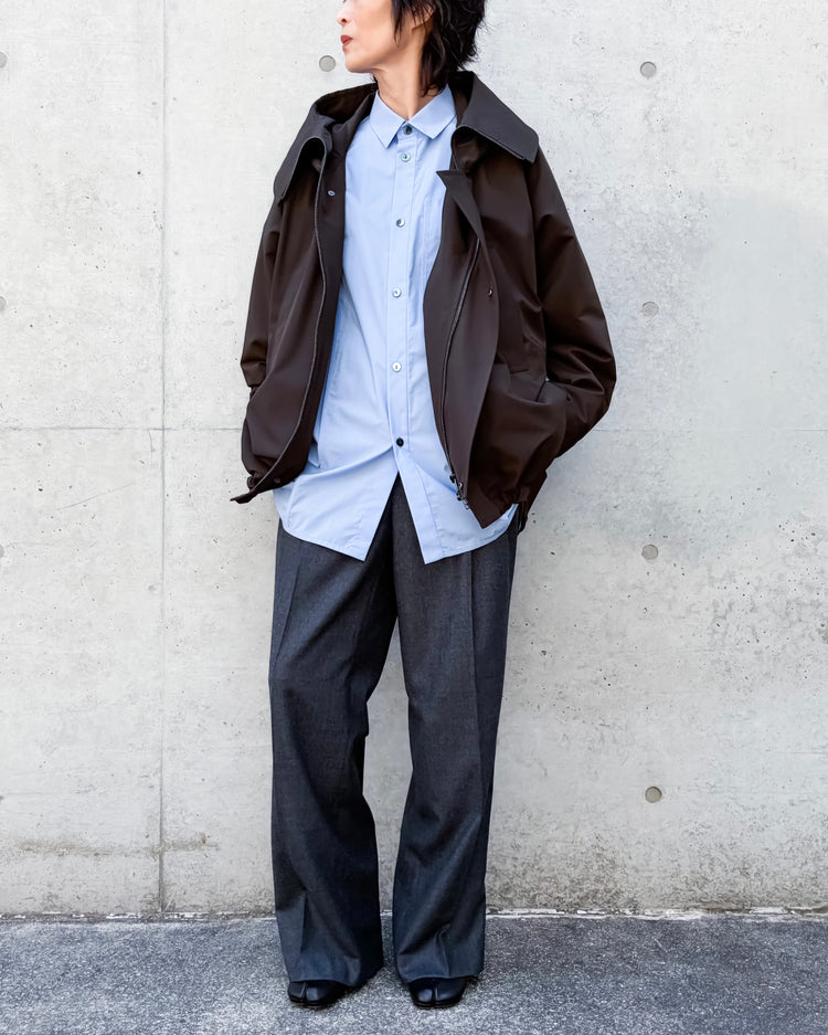 VACHEMENT / Taffeta Zip Up Coat / Brown / VN-01-400