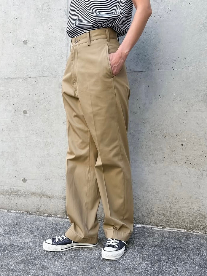 THE SHINZONE / WASHED HIGH WAIST CHINO PANTS / BEIGE / 23MMSPA07