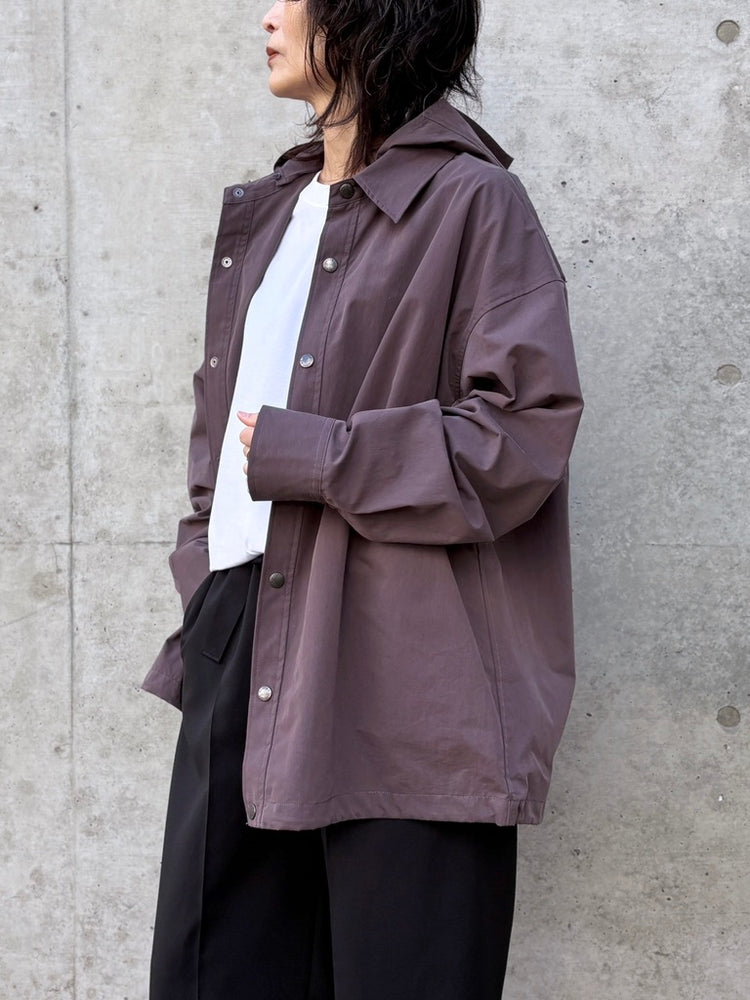 ASTRAET / フーデッド シャツ / DK.BROWN / 54212700017