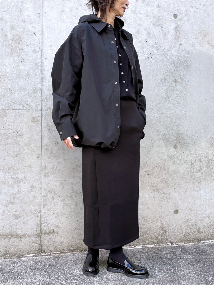 ASTRAET / フーデッド シャツ / BLACK / 54212700017