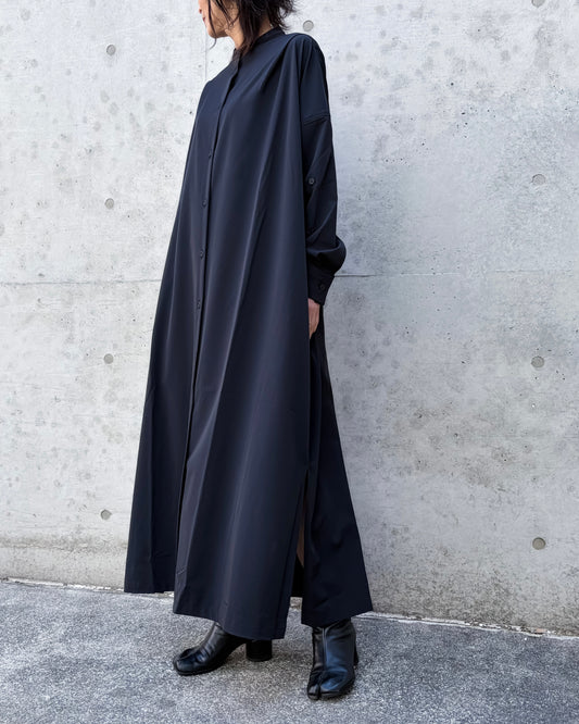 COGTHEBIGSMOKE / NELL DRESS - LUX TWILL STRETCH / BLACK