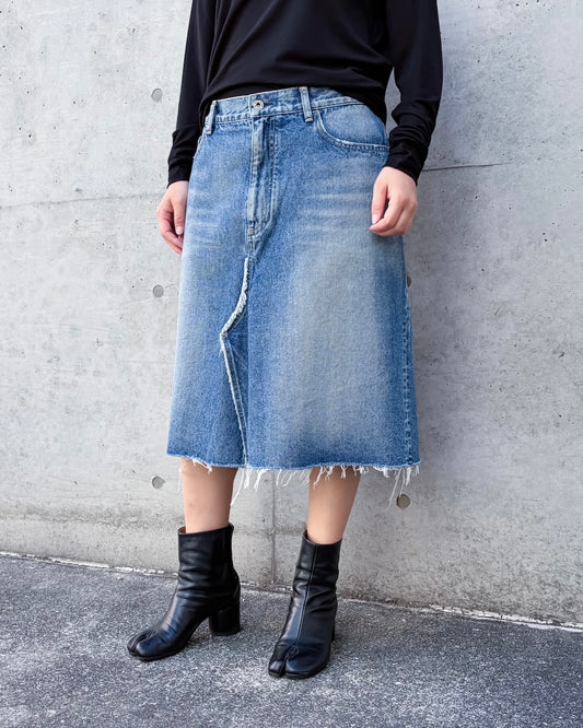 MADISONBLUE / 5POCKET REMAKE A-LINE SK DENIM / BLUE / MB244-6001