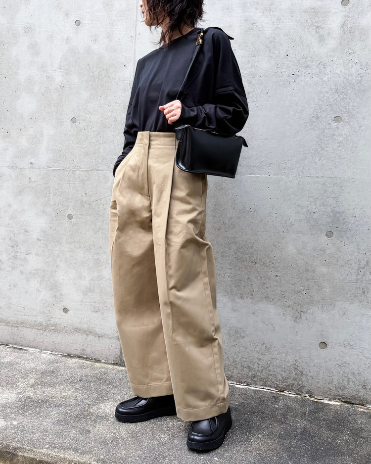 STUDIO NICHOLSON / LOOP LONG SLEEVE T-SHIRT / BLACK