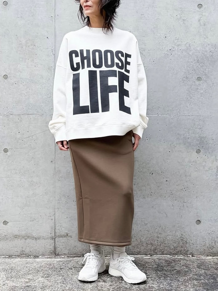 KATHARINE HAMNETT / SLOGAN PULLOVER / WHITE / TKH-SW-01
