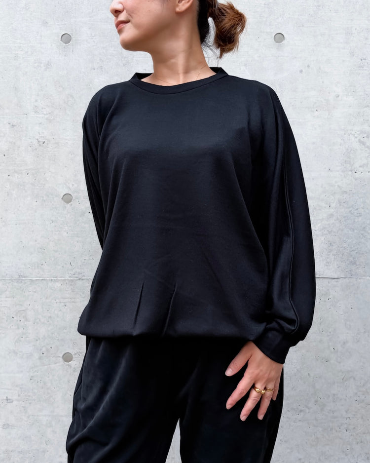 COGTHEBIGSMOKE / ONIX CREW NECK TOP / BLACK