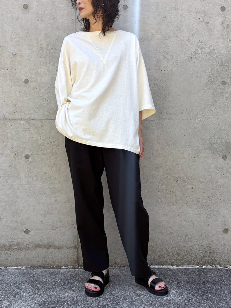 SOPHIE TALKS ABOUT THE WEATHER / ガゼットビッグTシャツ / IVORY / COM-26S-CU02