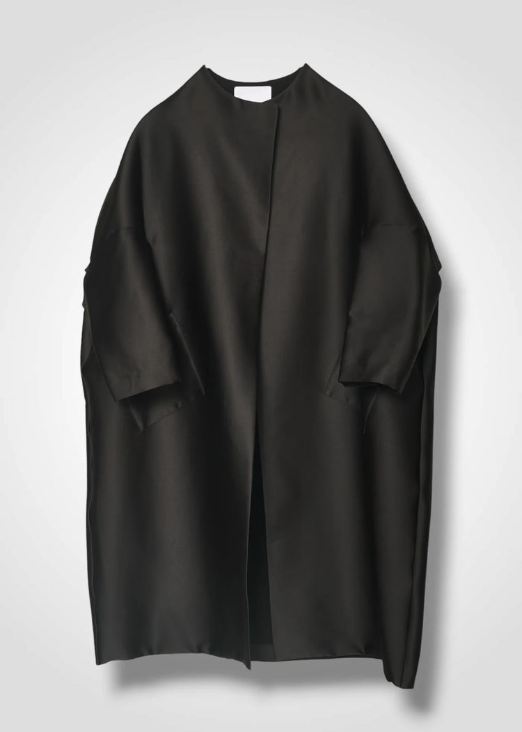COGTHEBIGSMOKE / OAKLYNN COLLARLESS COAT / BLACK