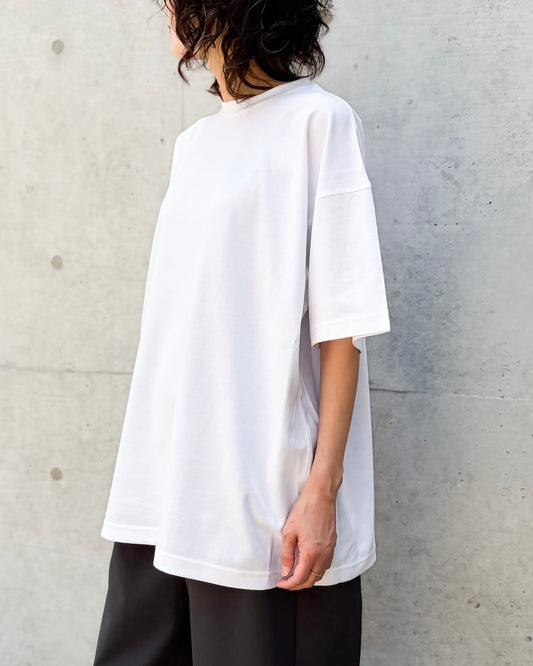 någonstans / loose basic t-shirt / white / 470JS880-1581