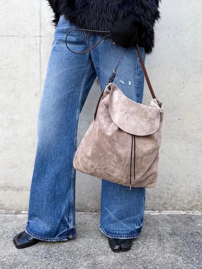 MM⑥ Maison Margiela / ドローストリング ホーボー スモール / vision and black / SB1WC0026P8572