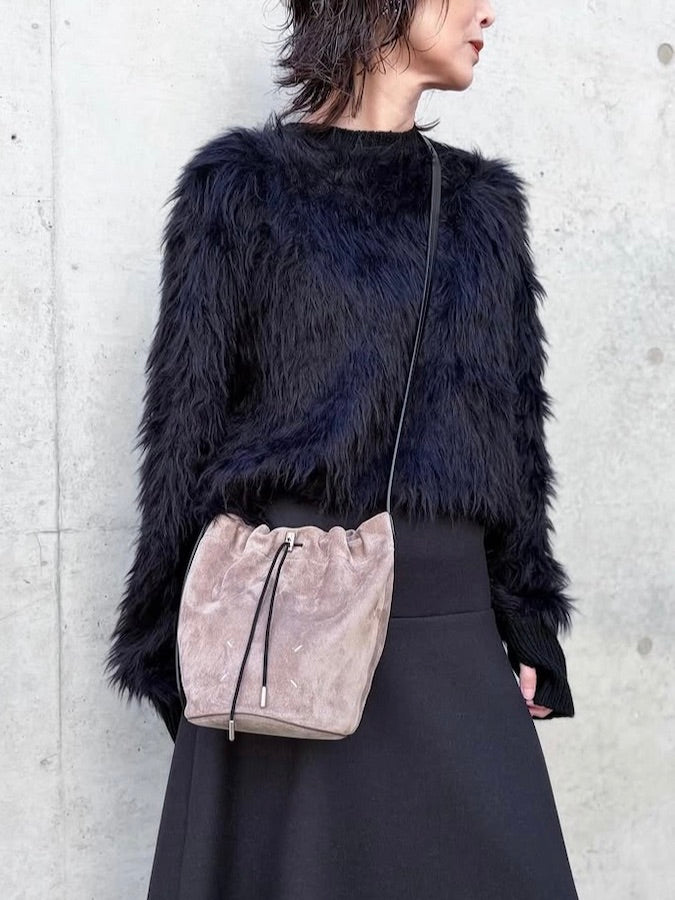 MM⑥ Maison Margiela / ドローストリング クロスボディ バケット / vision and black / SB2ZH0003P8572