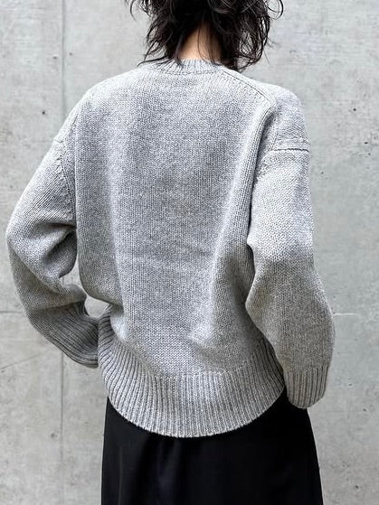 GALERIE VIE / ファインウール クルーネックプルオーバー / GRAY / 23025402302