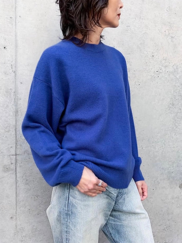 AURALEE / BABY CASHMERE KNIT P/O / ROYAL BLUE / A25AP06BC