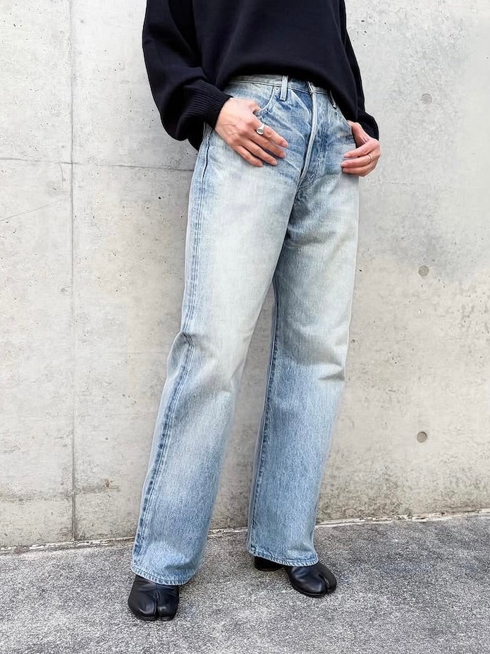 AURALEE / SELVEDGE FADED HEAVY DENIM PANTS / FADED INDIGO / A25AP02DH