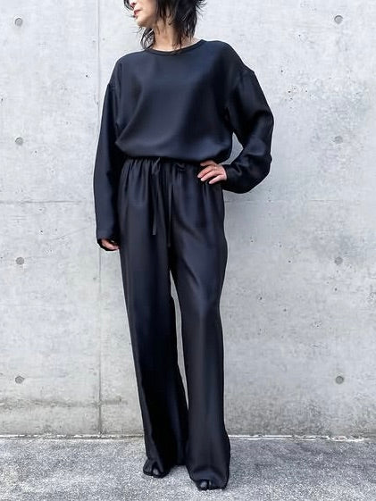 BLAMINK / インティメイト シルクドロストパンツ / BLACK / 7939-230-0012