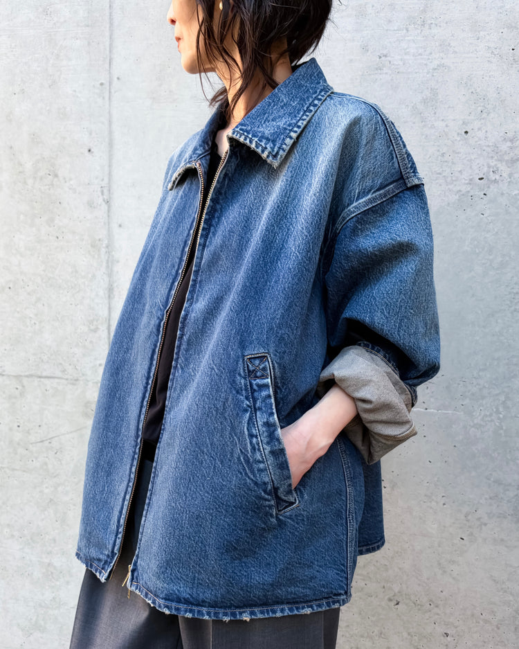 INSCRIRE / Used Denim Zip Up Blouson / D.Blue Used / I26SSBZ52