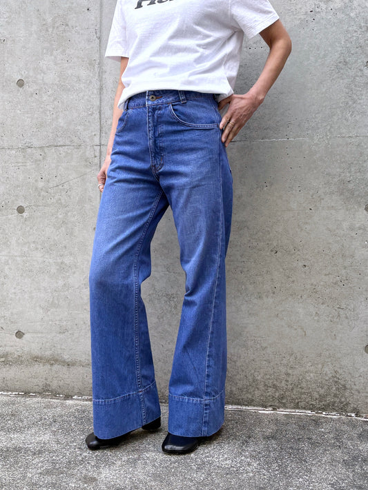 MADISONBLUE / BAGGY FLARE PANTS DENIM / BLUE / MB261-3012