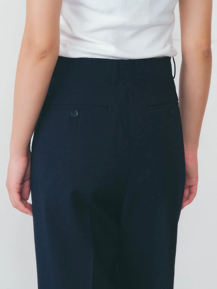 THE SHINZONE / TWO TUCK TROUSERS / NAVY/ 26SMSPA02