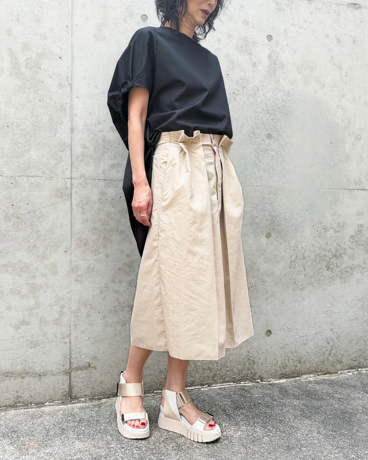 ASTRAET / ウエストゴム ギャザー タックスカート / BEIGE / 54242360009