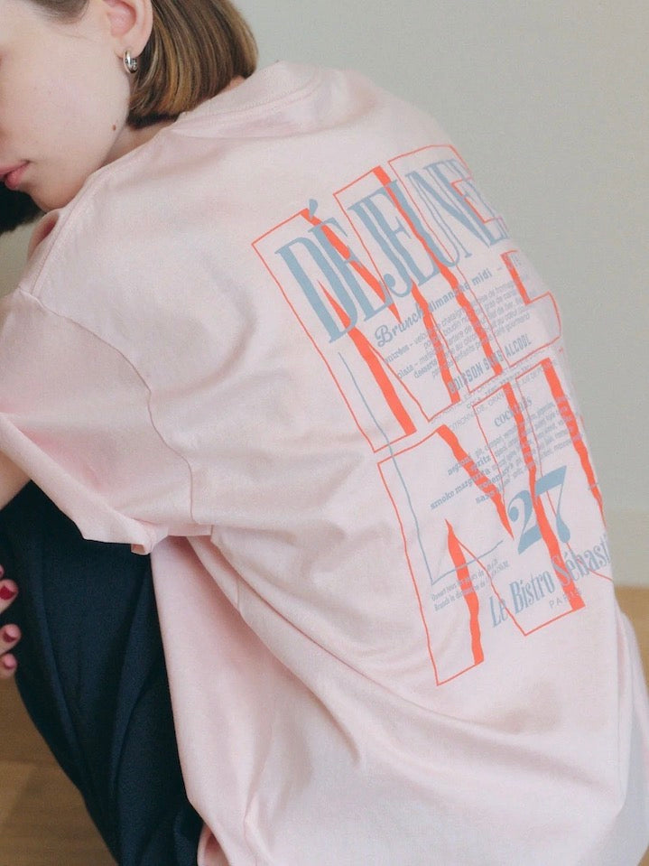 THE SHINZONE / BISTRO MENU TEE / PINK / 25SMSCU14