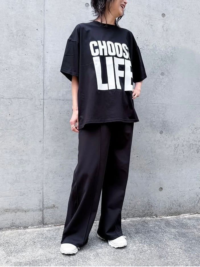 KATHARINE HAMNETT / SLOGAN BIG TEE / BLACK / TKH-T01