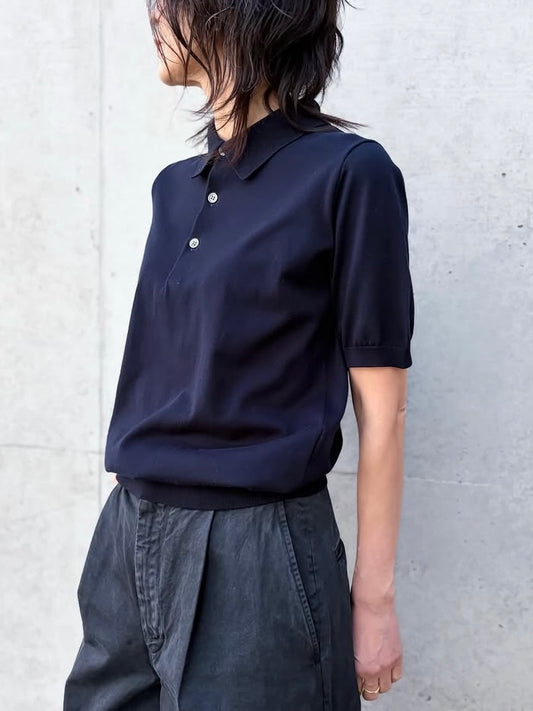SLOANE / 30G天竺コットン半袖ポロ / NAVY / SL10S-1199