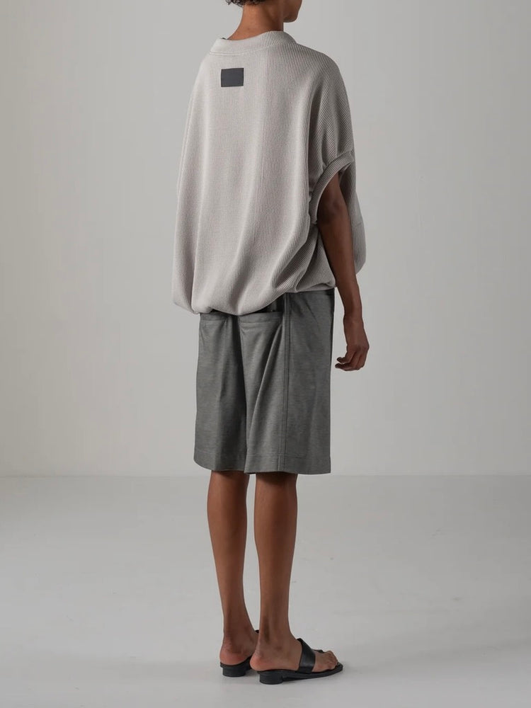 COGTHEBIGSMOKE / NEELA PUFF SLEEVE CARDIGAN / PALE GREY