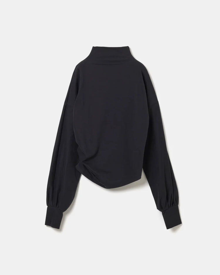 08sircus / Organic cotton jersey suede finish dolman top / black / S26AW-CS05
