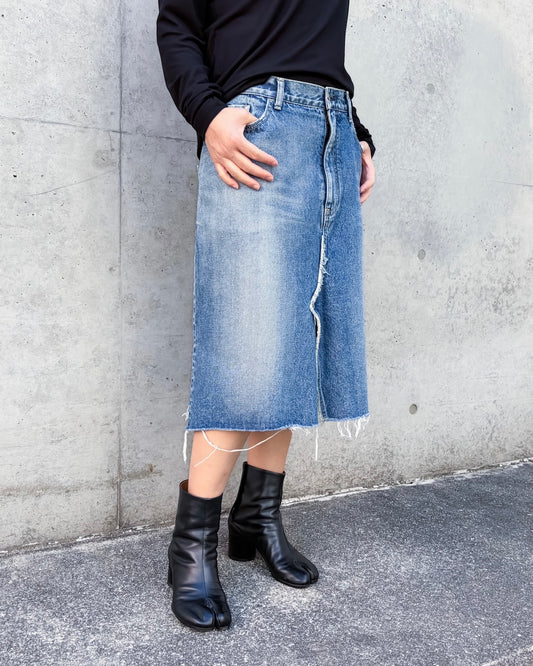 MADISONBLUE / 5POCKET REMAKE A-LINE SK DENIM / BLUE / MB244-6001