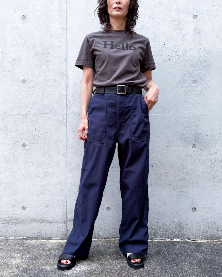 MADISONBLUE / HELLO CREW NECK TEE / GRAY / MB000-7001