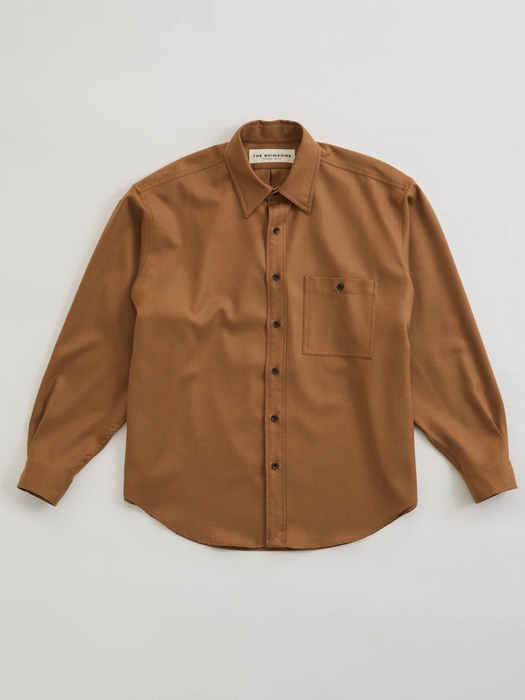 THE SHINZONE / WOOL DADDY SHIRT / CAMEL / 25AMSBL05
