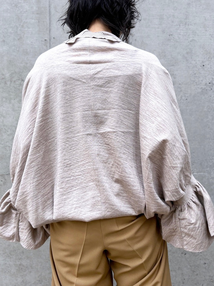 JUNYA WATANABE / アームドレープデザイン ロングカーディガン / TOP BEIGE / JQ-N007